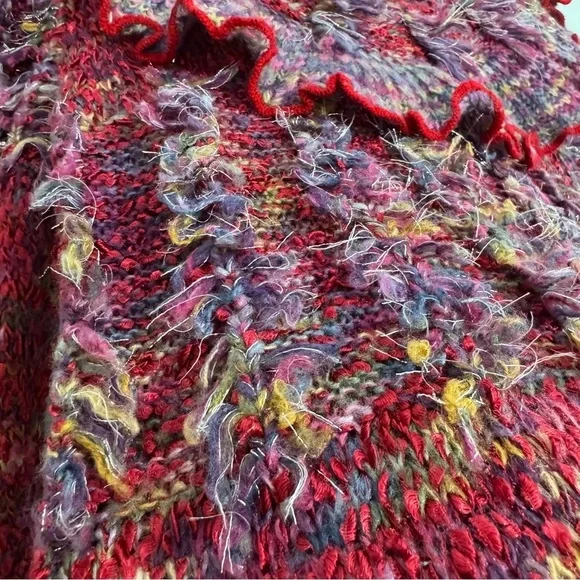 Chic Ruffled Knit Sweater in Multicolor - Picture 8 of 15